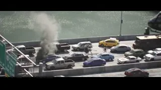 explosion on busy street — Spiderman: No Way Home